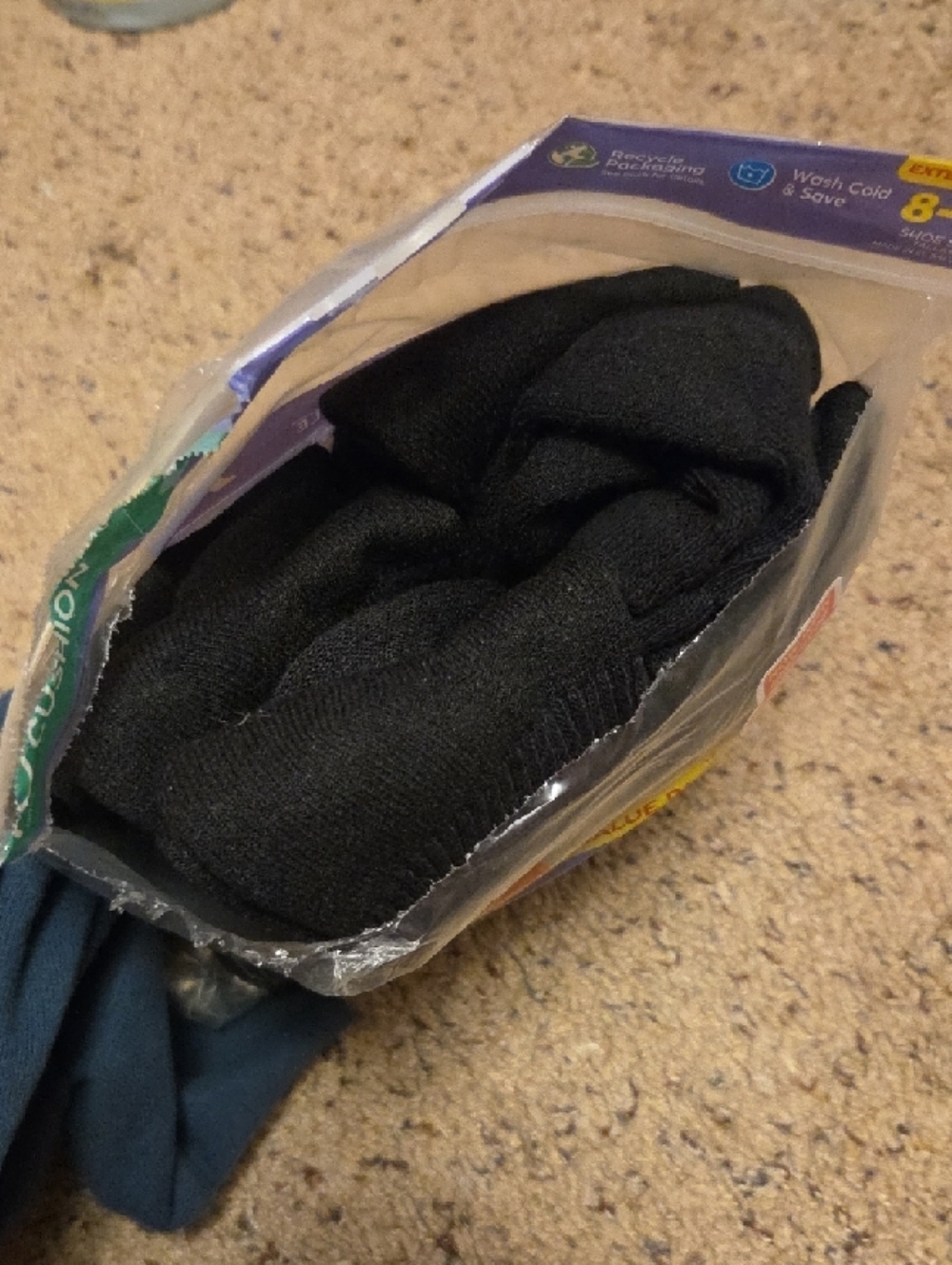 Hanes Black Cushion Ankle Socks Value Pack - 10 Pairs - Picture 5 of 5